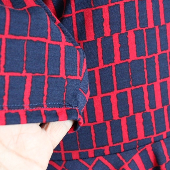 Women’s Bold Red/Navy Mid Dress - Fit & Flare (L) - Picture 5 of 5
